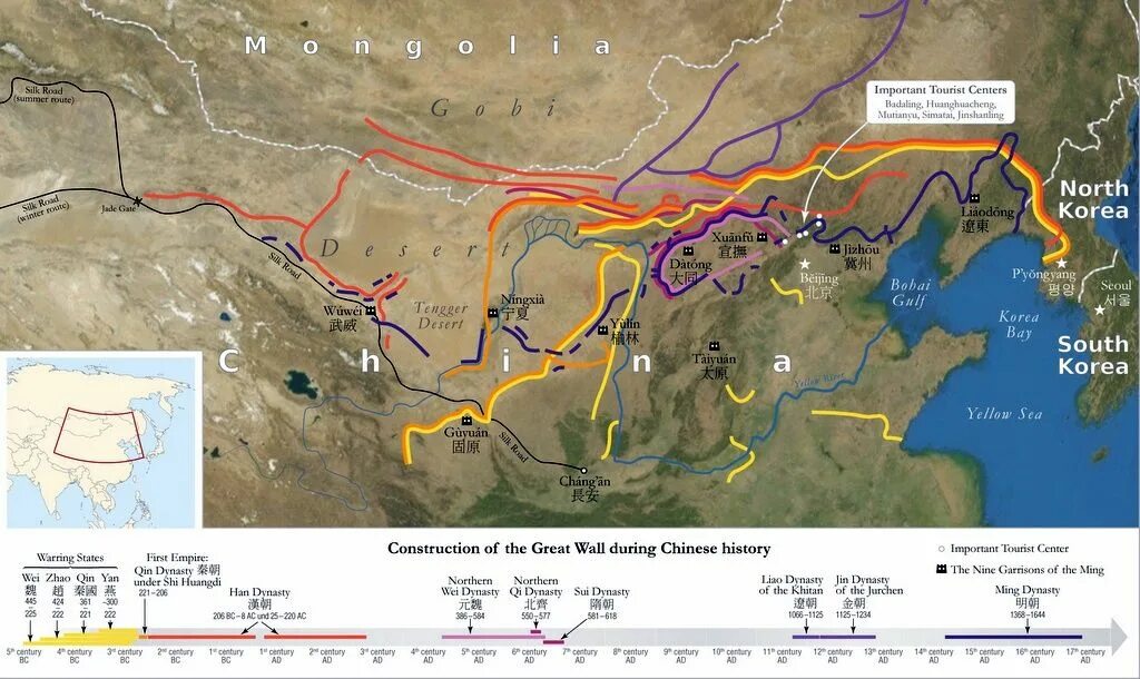Сколько километров великая китайская. Великая китайская стена на карте. Великая китайская стена на карте Китая. Карта Великой китайской стены схема.