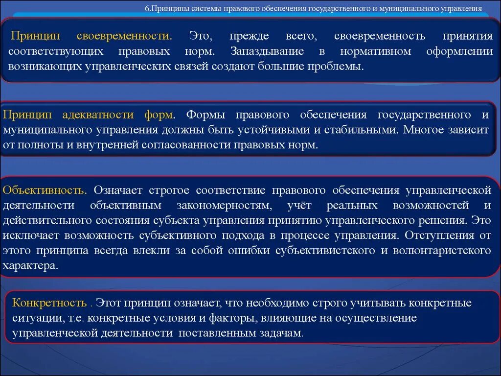 Задачи нормативно правового обеспечения. Правовые принципы государственного и муниципального управления. Способы и методы правового обеспечения. Подсистема юридического обеспечения. Правовое обеспечение государственного и муниципального.