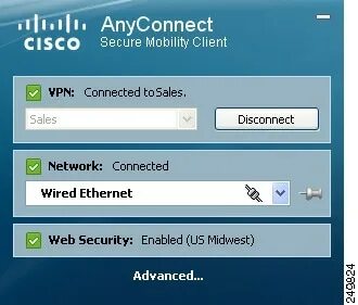 Cisco secure mobility client