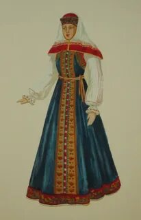 Русский костюм 18 века рисунок