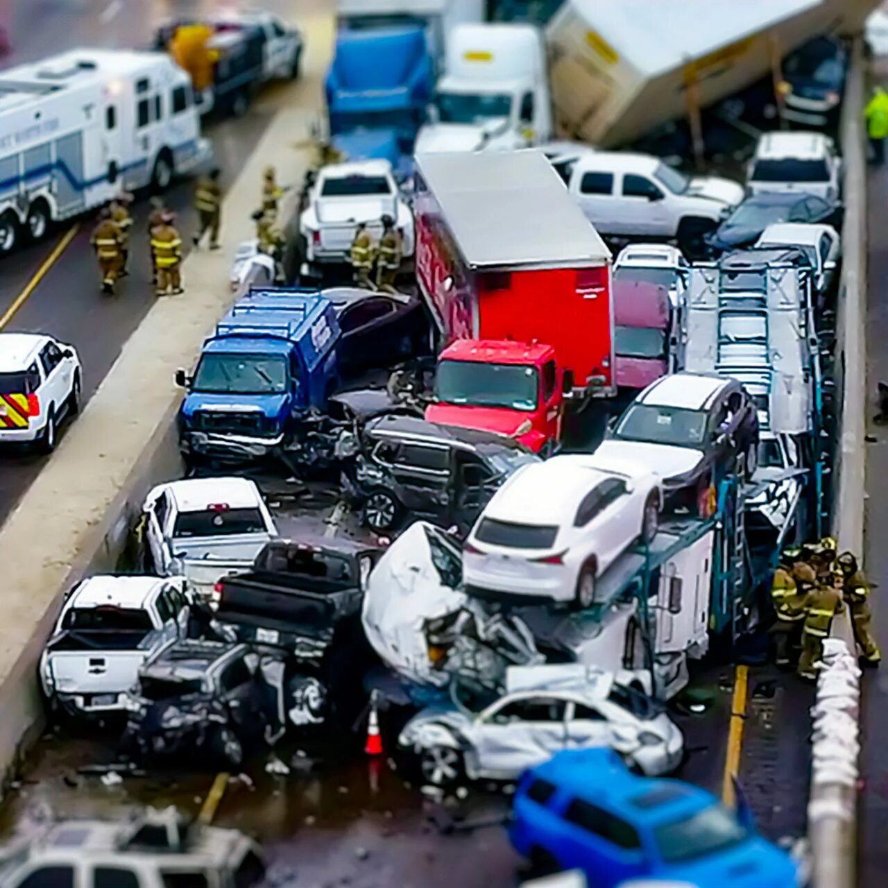 Что творится на дорогах. Транспортные аварии в США.