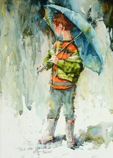 Люди акварелью
