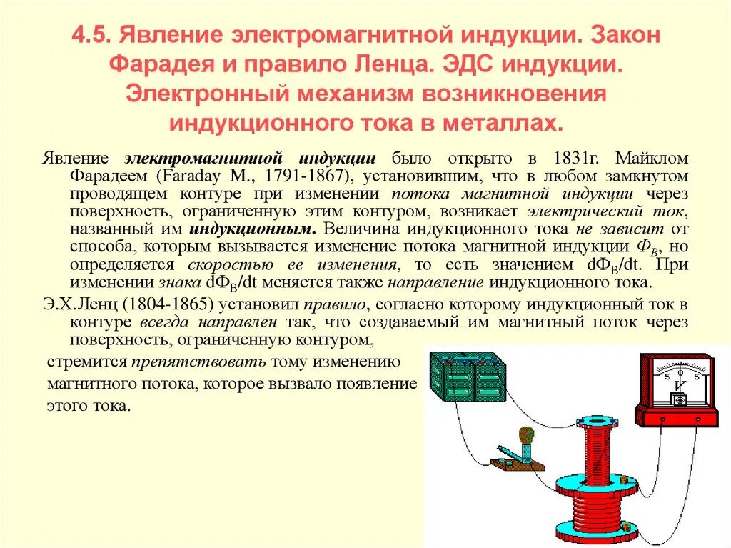 Описание явления электромагнитной индукции. Явление электромагнитной индукции опыты Фарадея. Правило Ленца для электромагнитной индукции опыт. Явление электромагнитной индукции опыты Фарадея правило Ленца. Опыты Ленца по электромагнитной индукции.