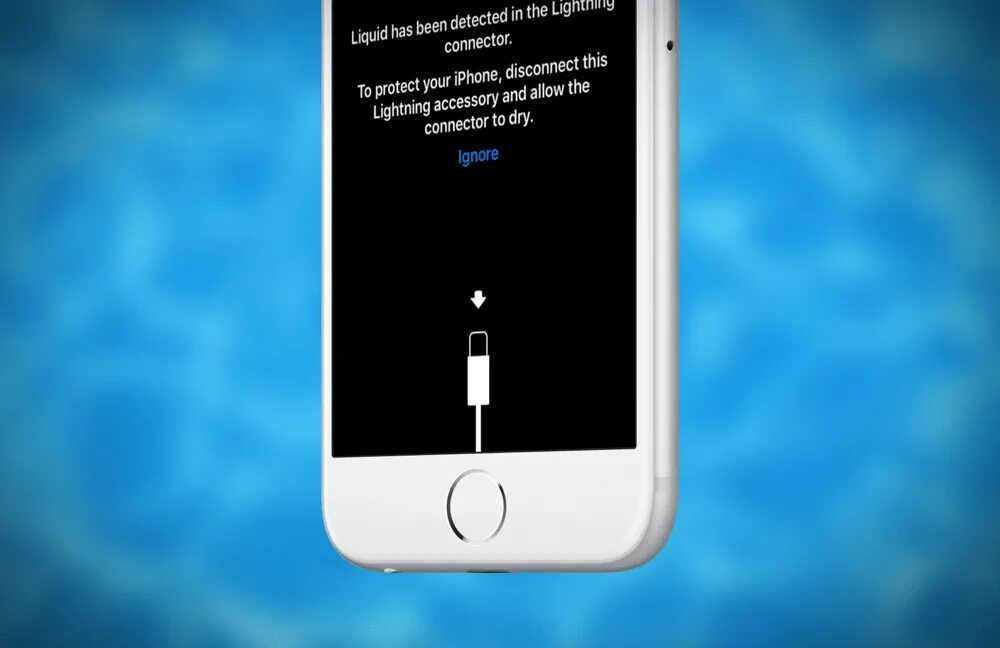 Зарядка недоступна в разъеме lightning. Айфон ios 10. разъем lightning iphone обнаружена жидкость. в разъеме lightning обнаружена жидкость. обнаружена вода в разъеме lightning.