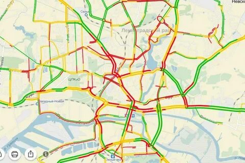 Карта скорости на дорогах