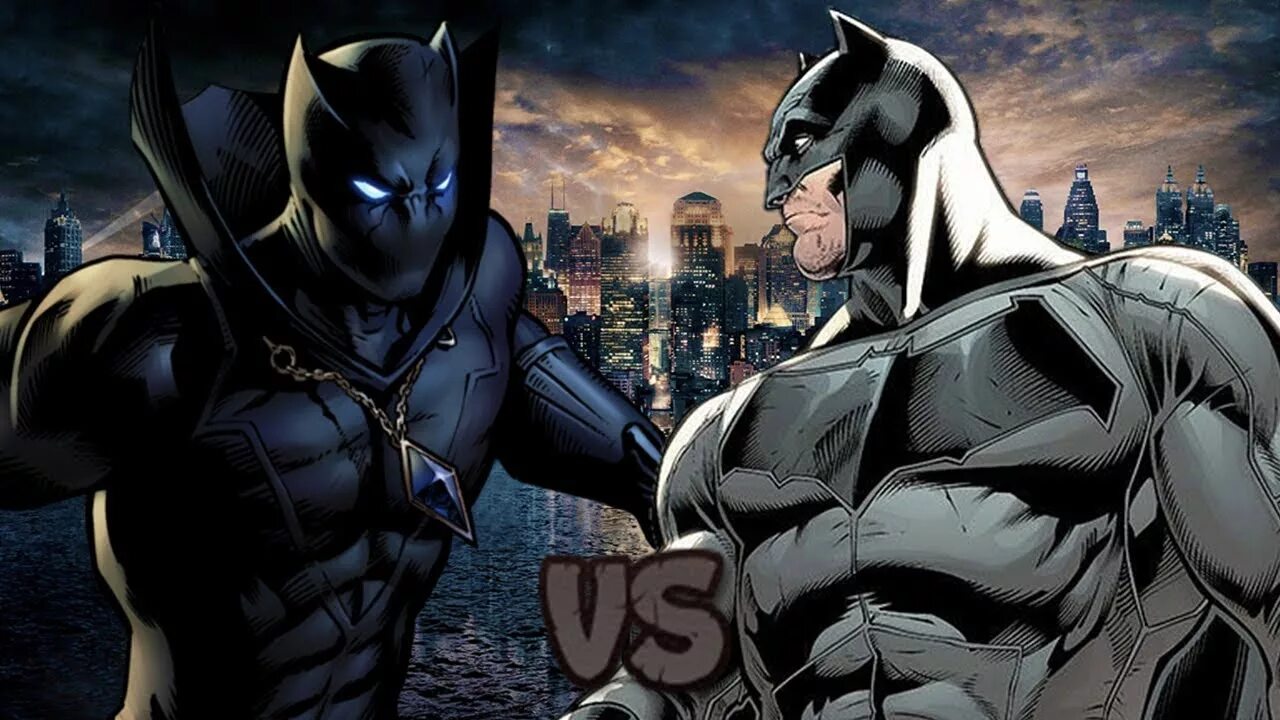 Чёрная пантера против Бэтмена. Бэтмен и пантера. Черный Бэтмен. Бэтмен против пантеры.