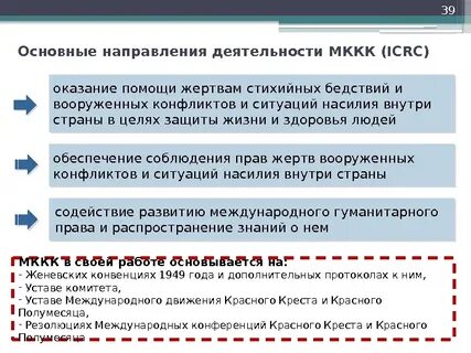 Цели и задачи красного креста