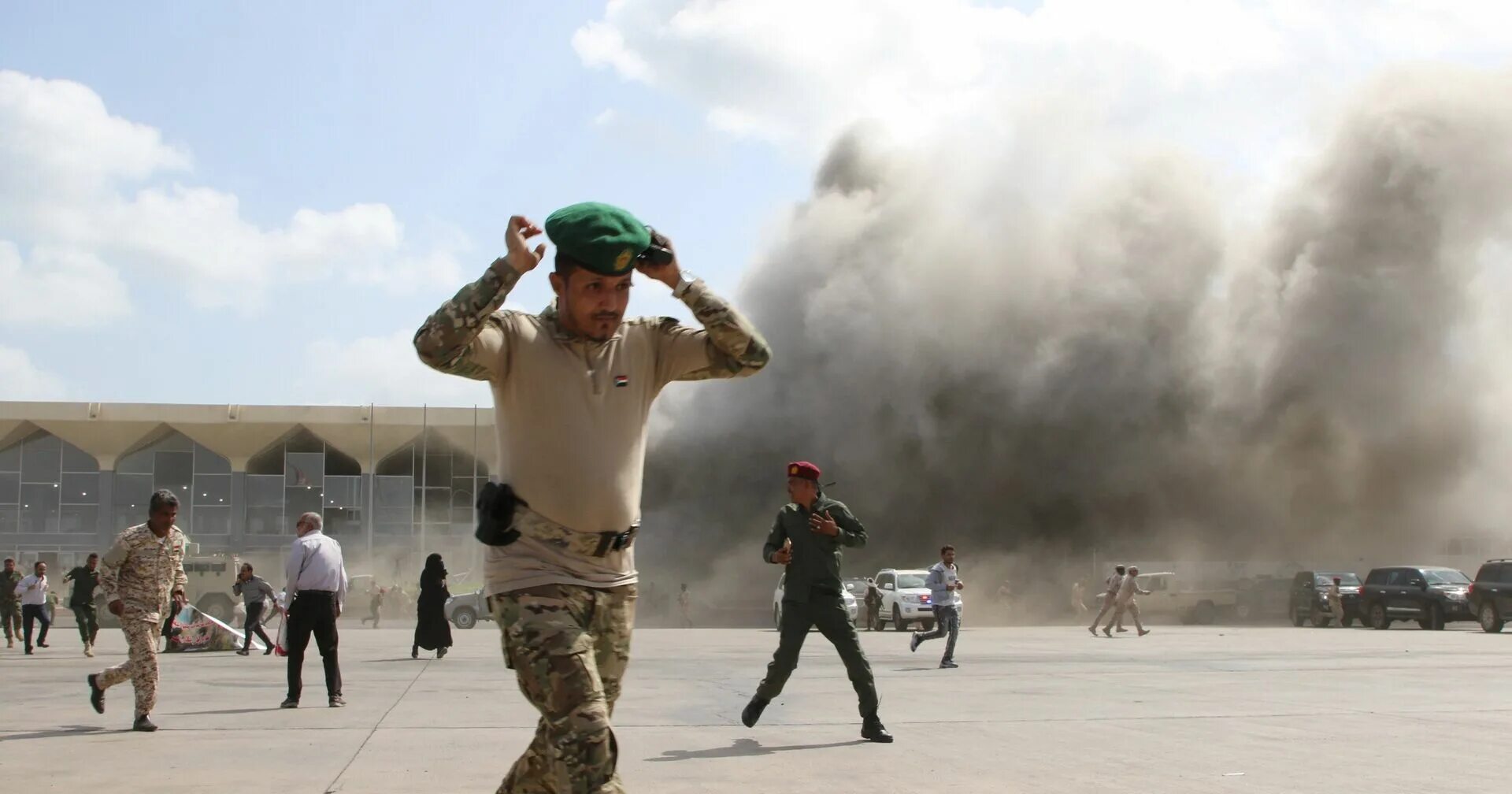 Аэропорт в Адене. Военная операция в Йемене.
