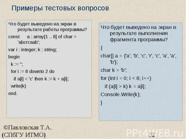 Что будет выведено на экран в результате выполнения программы. Что будет выведено на экран в результате работы следующего цикла. Определить что будет выведено на экран в результате работы программы. Что будет выведено в результате выполнения следующего кода?. Что выведет в результате выполнения 7 2