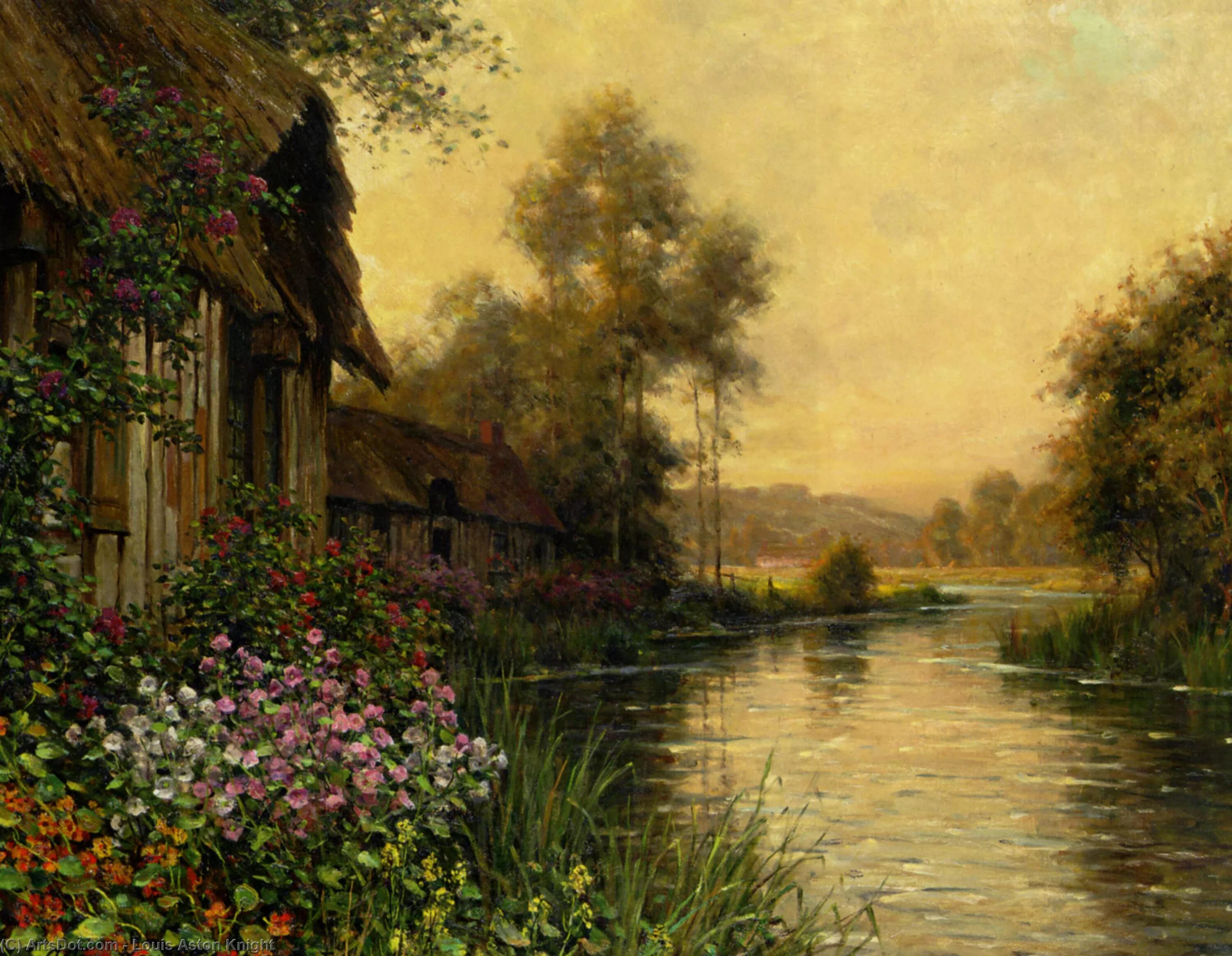 Пейзажный сюжет. Луис Астон Найт художник пейзажист. Louis Aston Knight художник. ‎ Луис Астон Найт (1873 - 1948 ). Художник Louis Aston Knight (1873 – 1948).