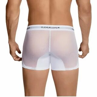 Front view of Clever Marco Boxer - Sexy Mens Sheer Mesh See-Through Underwe...