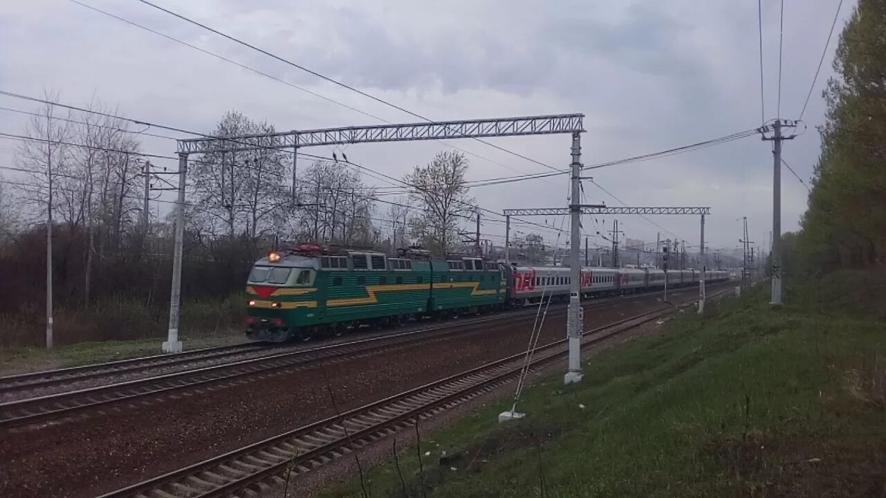 Чс7 282. Поезд Брянск Москва.