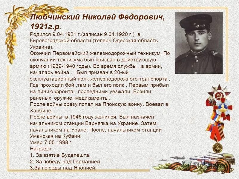 г р рождения