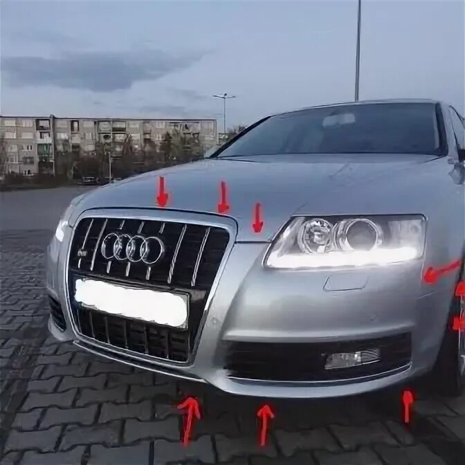 Как снять передний и задний бампер AUDI A6 C6 " AutoSoftos.com Автомобильный ПОР