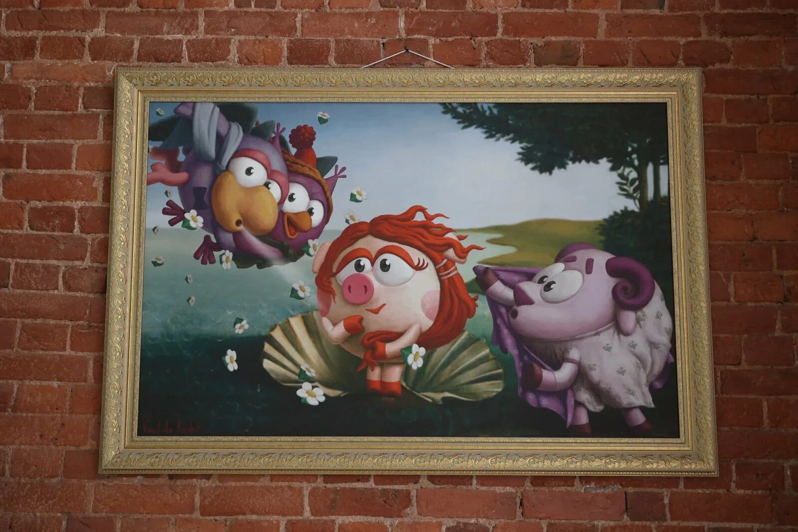 Смешарики: совунья. Смешарики искусство. Смешарики в знаменитых картинах. Известные картины со смешариками. Крош бараш и нюша.