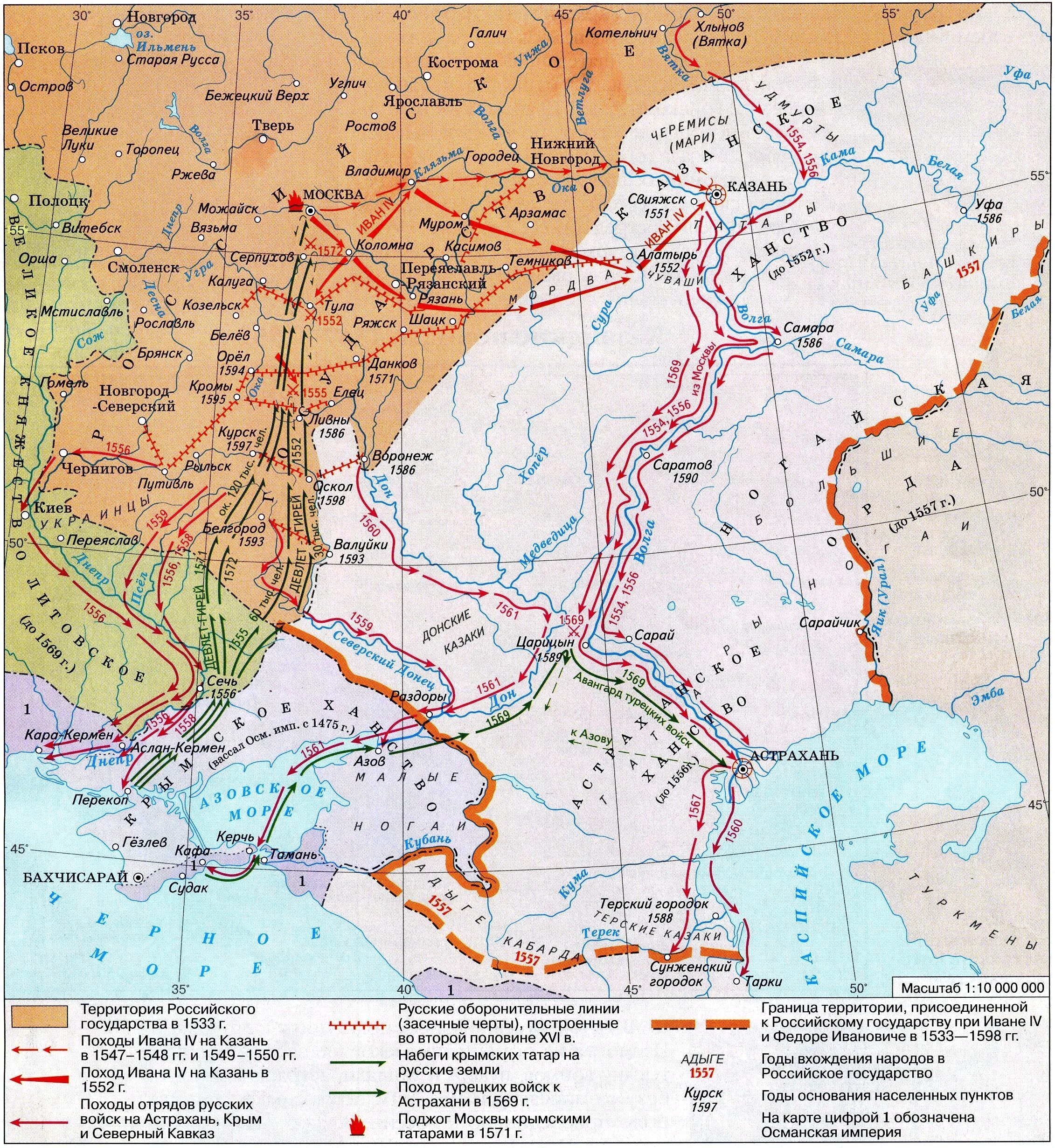 Граница российского государства в 1500