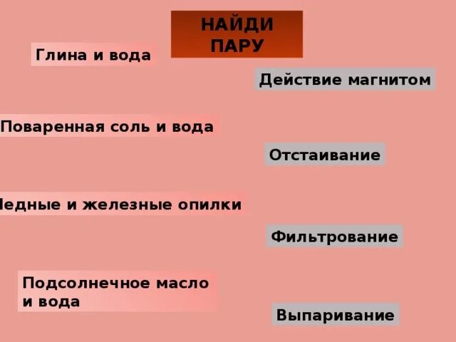 Железных опилок и воды способ разделения