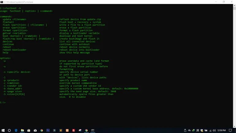 Fastboot commands