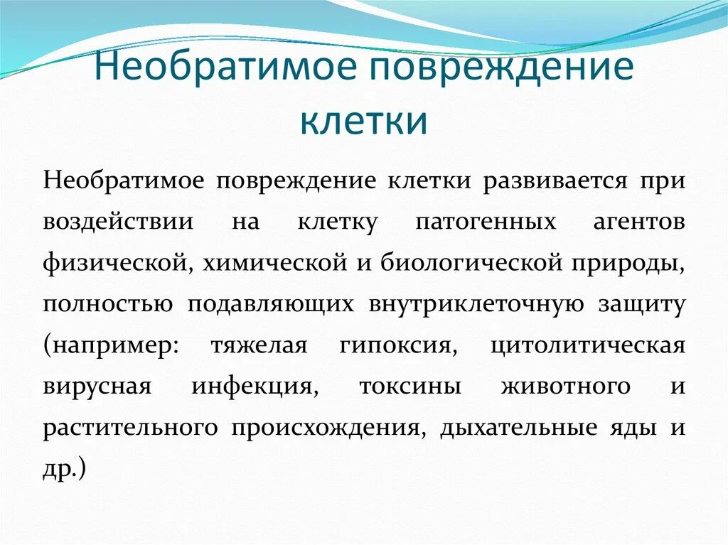 Необратимое повреждение