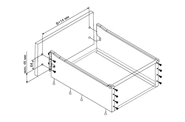 Сборка мебели ящиков. Метабокс МВ 150 L=500 Н=150 монтажная схема. Метабокс 150/300 mb15001w/300 (Боярд). Металлобокс 450х150. Металлобокс h86 l250 серый.