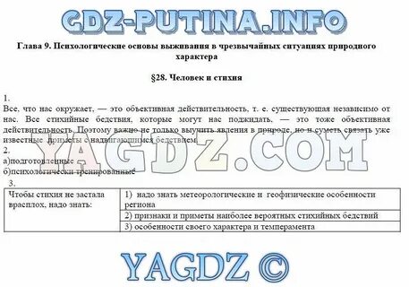 Обж 7 класс общая характеристика природных явлений
