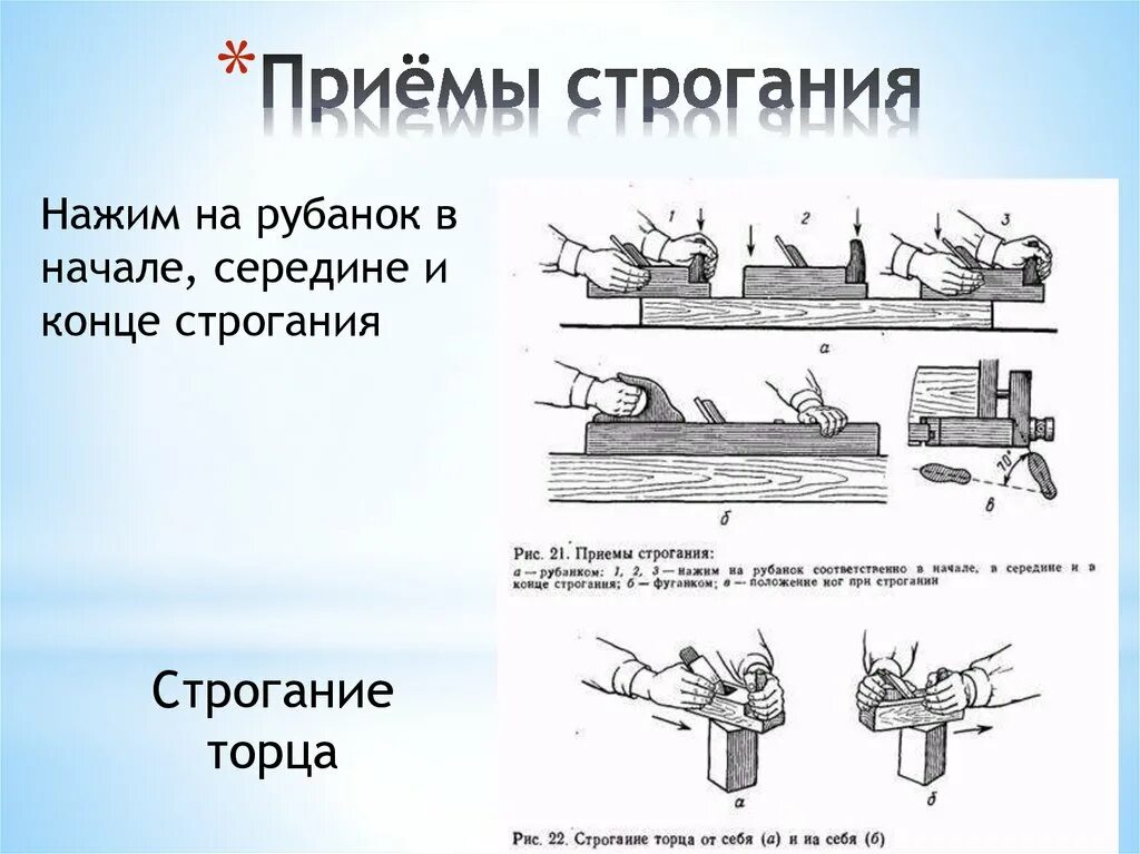 Какими инструментами выполняют строгание. Строгание заготовок из древесины 5 класс технология. назначение строгания древесины. приемы ручного строгания. процесс строгания заготовок из древесины..