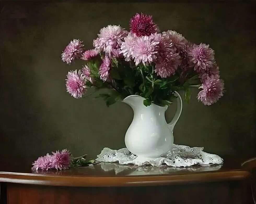 Gentle asters by Daykiney on DeviantArt Aster flower, Red roses, Flowers
