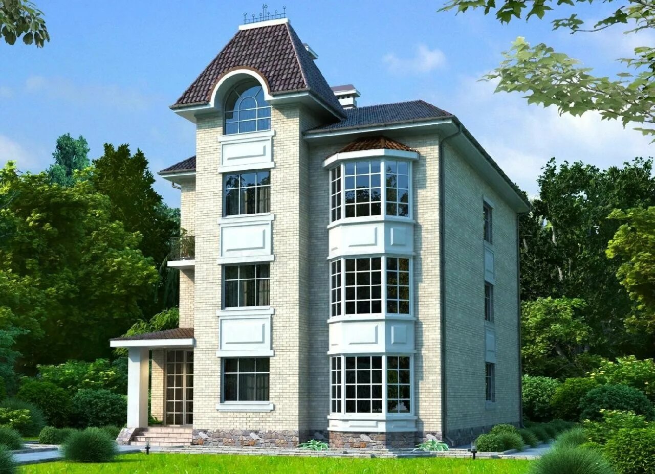 Модульный дом trio'101(10,4х11м). Мини дом трио. Трехэтажный дом с мансардой. Минидом. Анапа улица азовская.