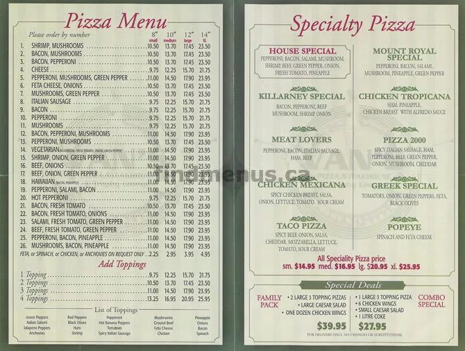 Found menu