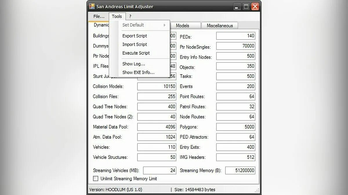 Sa limit adjuster