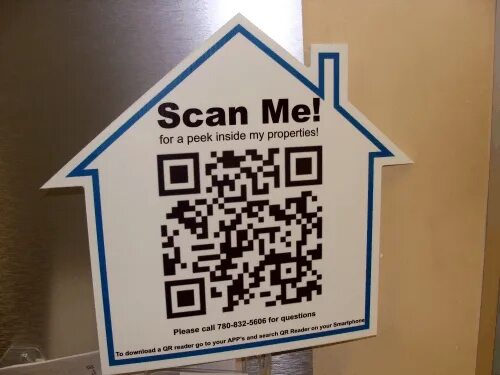 Property code. Листовка с QR кодом. QR code Flyer.