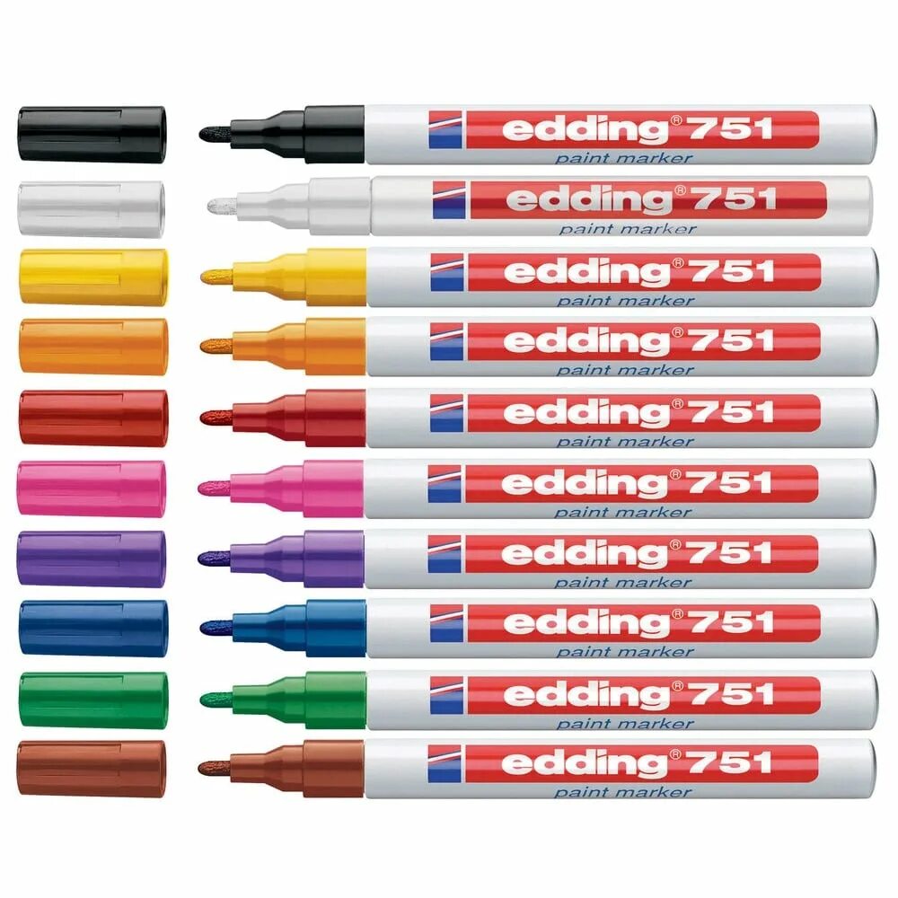 Маркер Edding Paint Marker. Edding e-751. Edding 751 1,0 -2,0 мм. Маркер Edding e-300 035734.