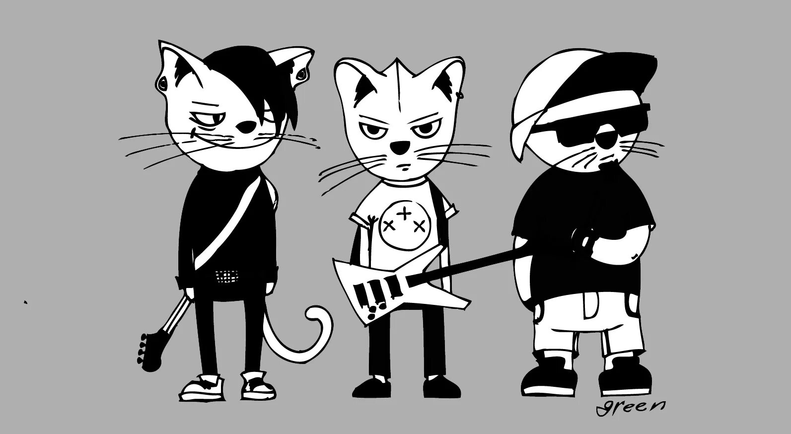 Кот панк. Рок кот. Котик рокер. Кот рокер арт