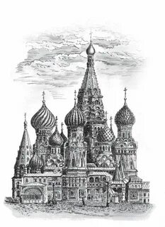 Храм василия блаженного карандашом