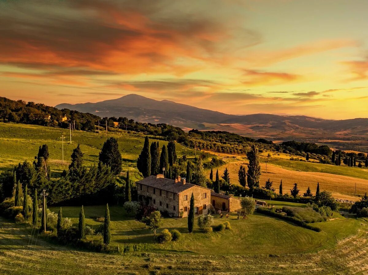 Тоскана 47. Пьенца тоскана. город пьенца италия. пьенца (pienza). монтепульчано тоскана италия.