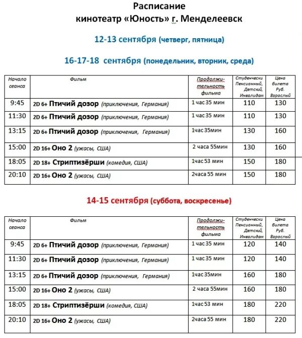 Кинотеатр Юность Менделеевск. Кинотеатр молодости афиша. Юность Менделеевск расписание.
