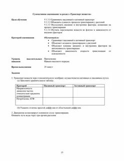 Соч биология 9 класс 3 четверть