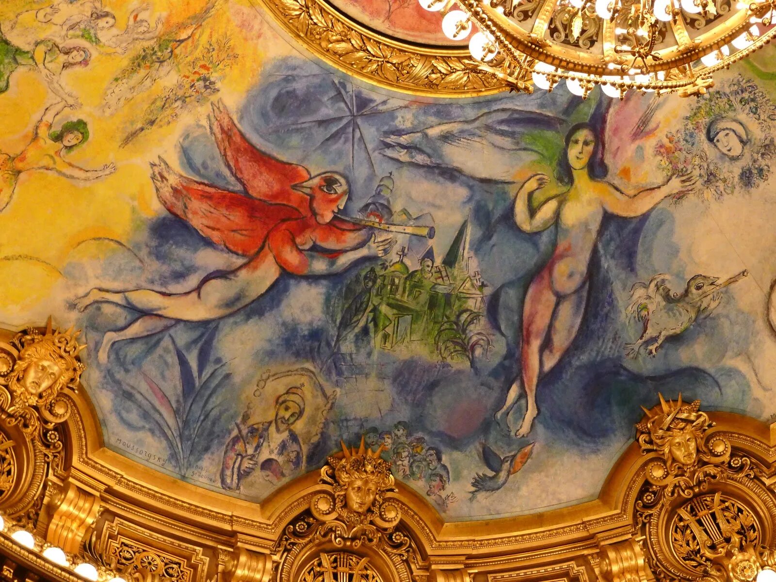 Роспись плафона Парижской оперы Гарнье Шагал. Плафон опера Гарнье Шагал.