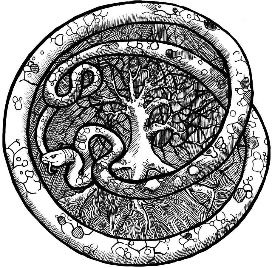 Змея значение символа. Уроборос древняя Греция. Триглав Уроборос. Уроборос древний символ. Змей ёрмунганд Уроборос.