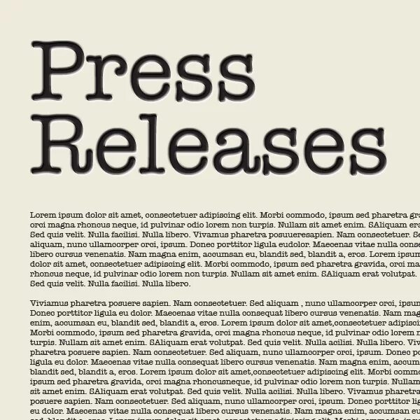 Backlinks Press release. Written press