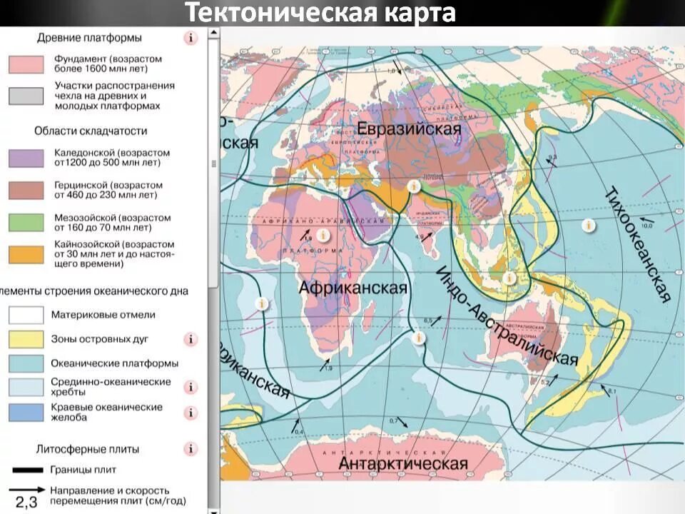 В пределах древних платформ могут находиться