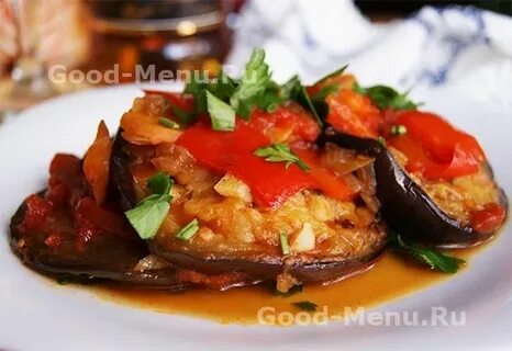 Соте из баклажан с мясом
