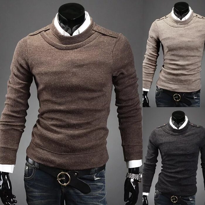 Купить мужские пуловеры с капюшоном FIRSS FIRSS Herren Doppelfarbig Mit Kapuze T