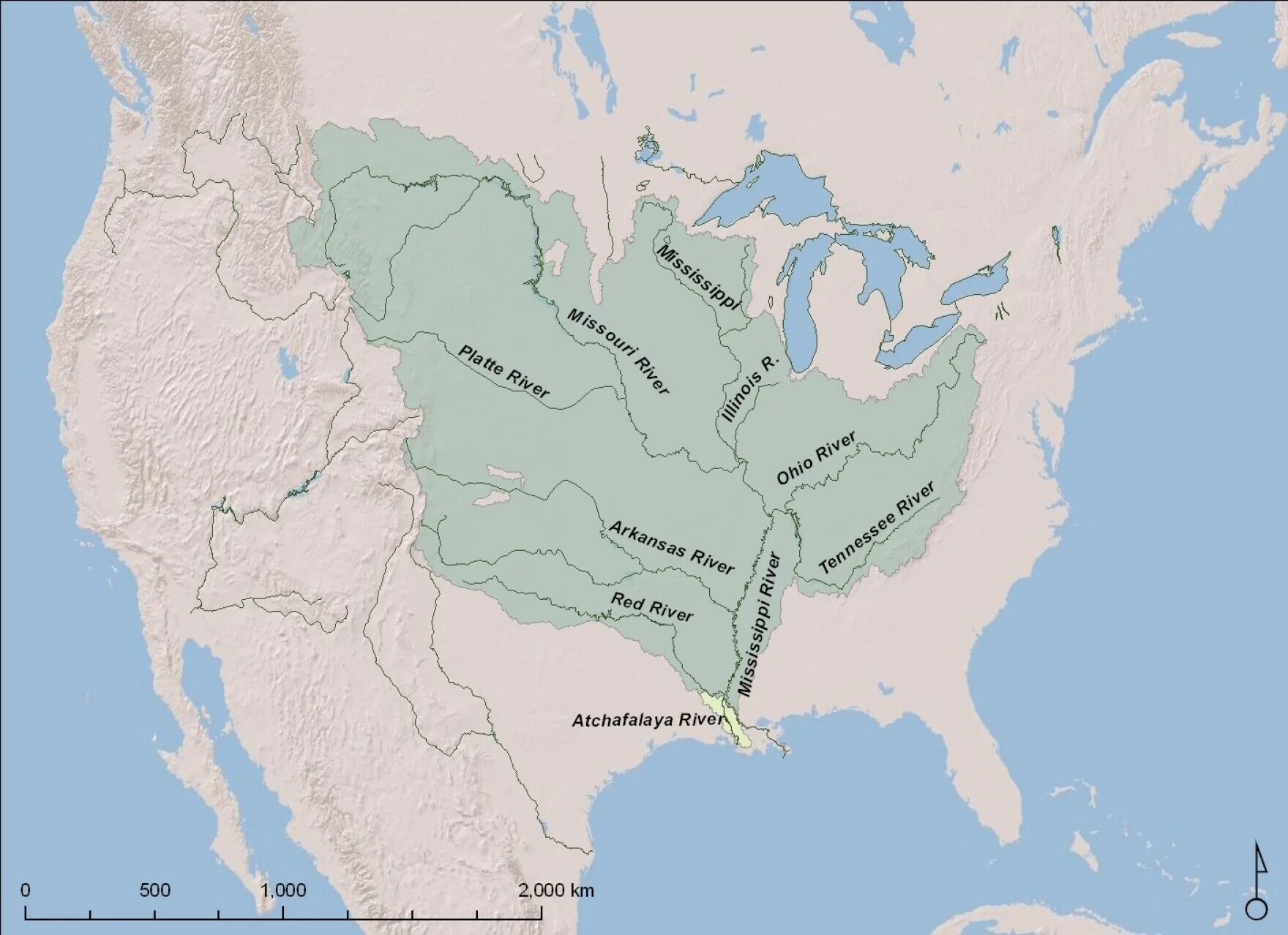 В какой океан впадает огайо. Бассейн реки Миссисипи на карте Северной Америки. Бассейн реки Миссисипи на карте. Бассейн реки Миссисипи на контурной. Бассейн реки Миссисипи на контурной карте.