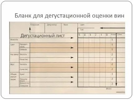 Дегустационный лист