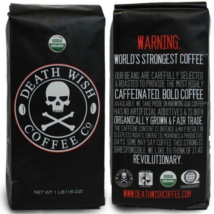 Какие марки кофе крепкие. Кофе Death Wish Coffee. Самый крепкий кофе. Самый крепкий кофе в мире. Предсмертное желание кофе.