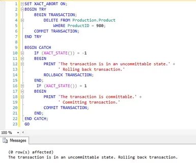 Sql begin end