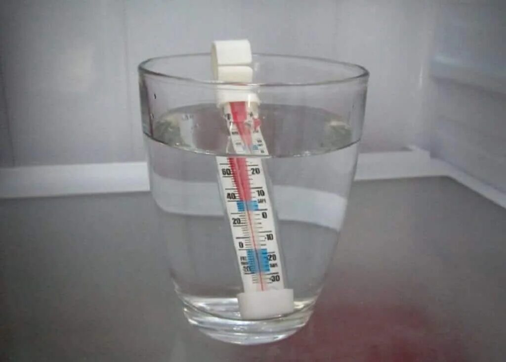 Термометр в стакане с водой. Измерение температуры воды в стакане. Термометр в теплой воде. Стакан для термометра. Холодная вода в холодильнике