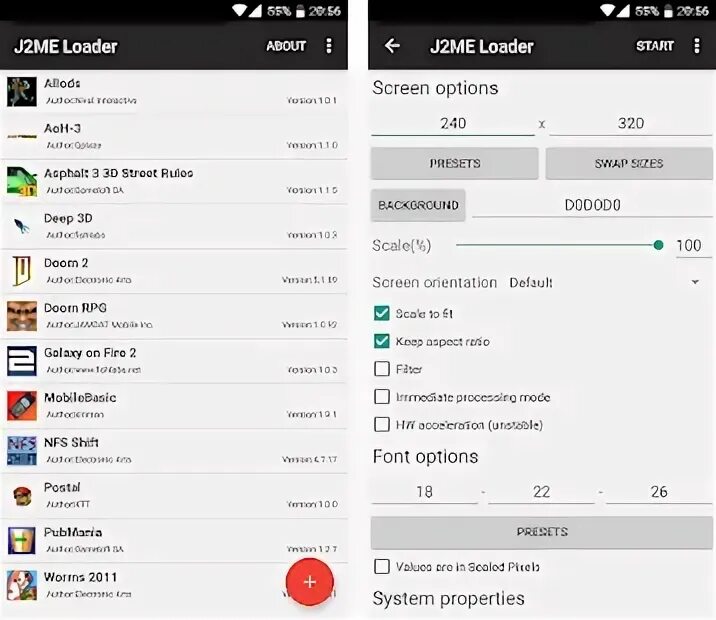 J2me loader. Настройка клавиатуры j2me loader.