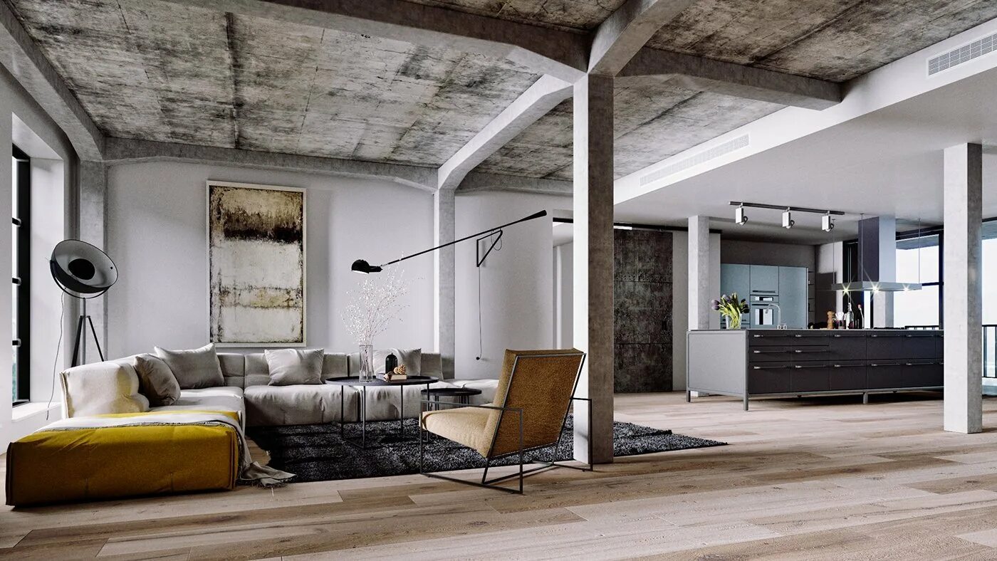 Бетонный лофт. Потолок в стиле лофт Индастриал. Лофт 3d Max. Loft потолок 3ds Max. Фальшбалки лофт.